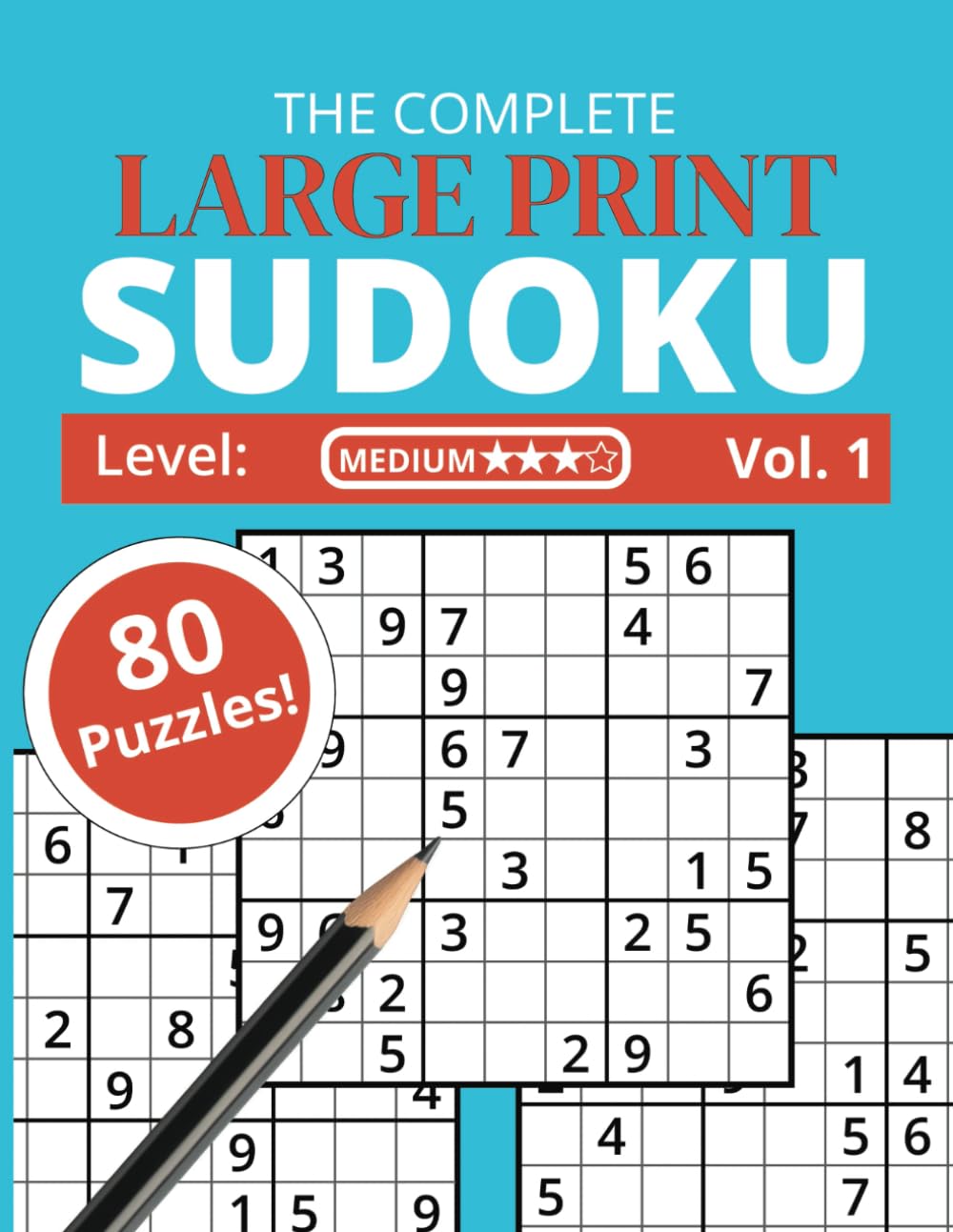 capítulo por capítulo baixar The Complete Large Print Sudoku Level: Medium Vol. 1: Extra Large Font | Easy-to-Read | For Adults, Seniors and Children | One Puzzle per Page | 80 Puzzles