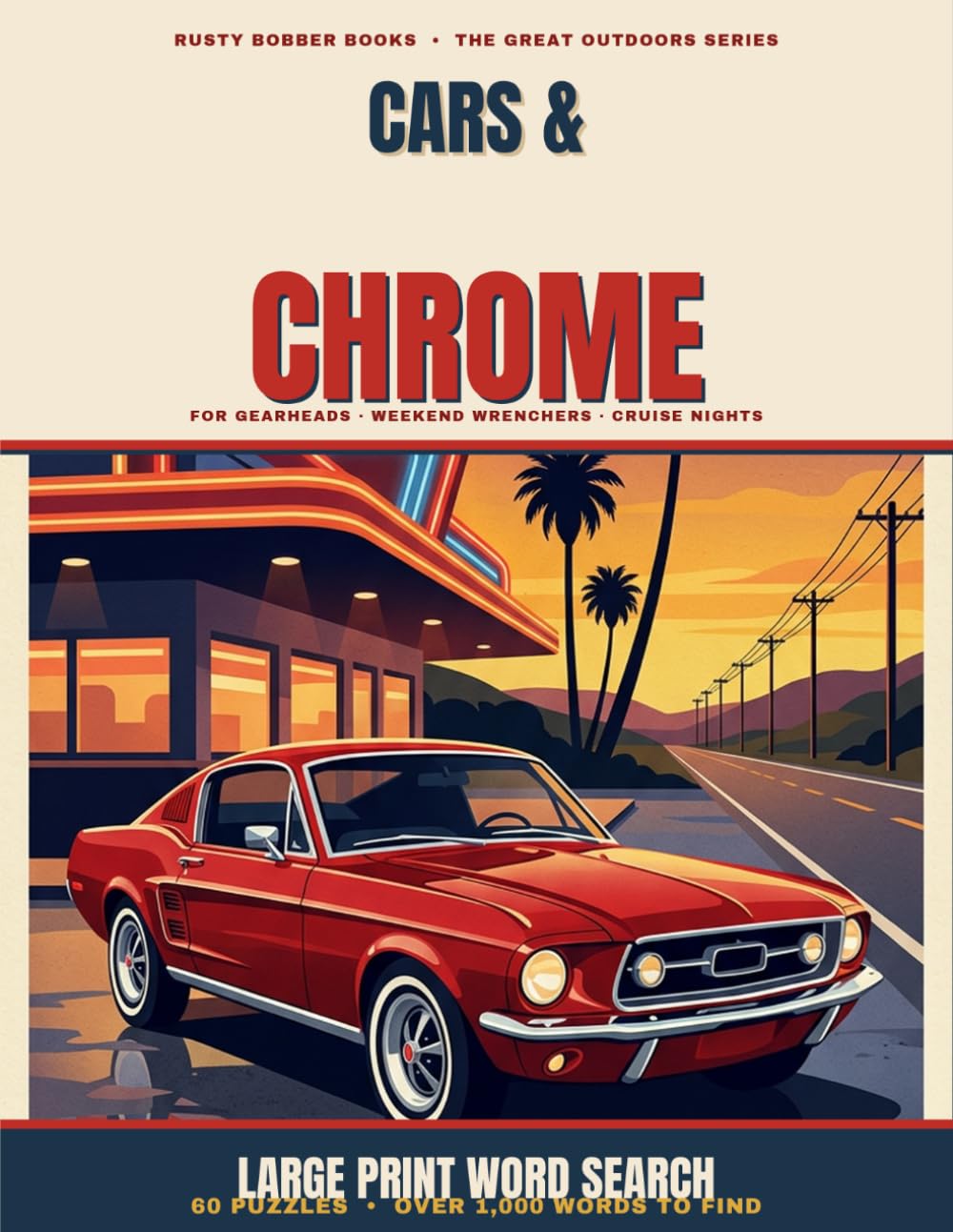 capítulo por capítulo baixar Cars & Chrome Word Search: 60 Large Print Puzzles for Gearheads — Big-Print Word Finds on Muscle Cars, Hot Rods, Road Trips & Garage Lore, with Solutions and a Ride Log (Rusty Bobber Books)