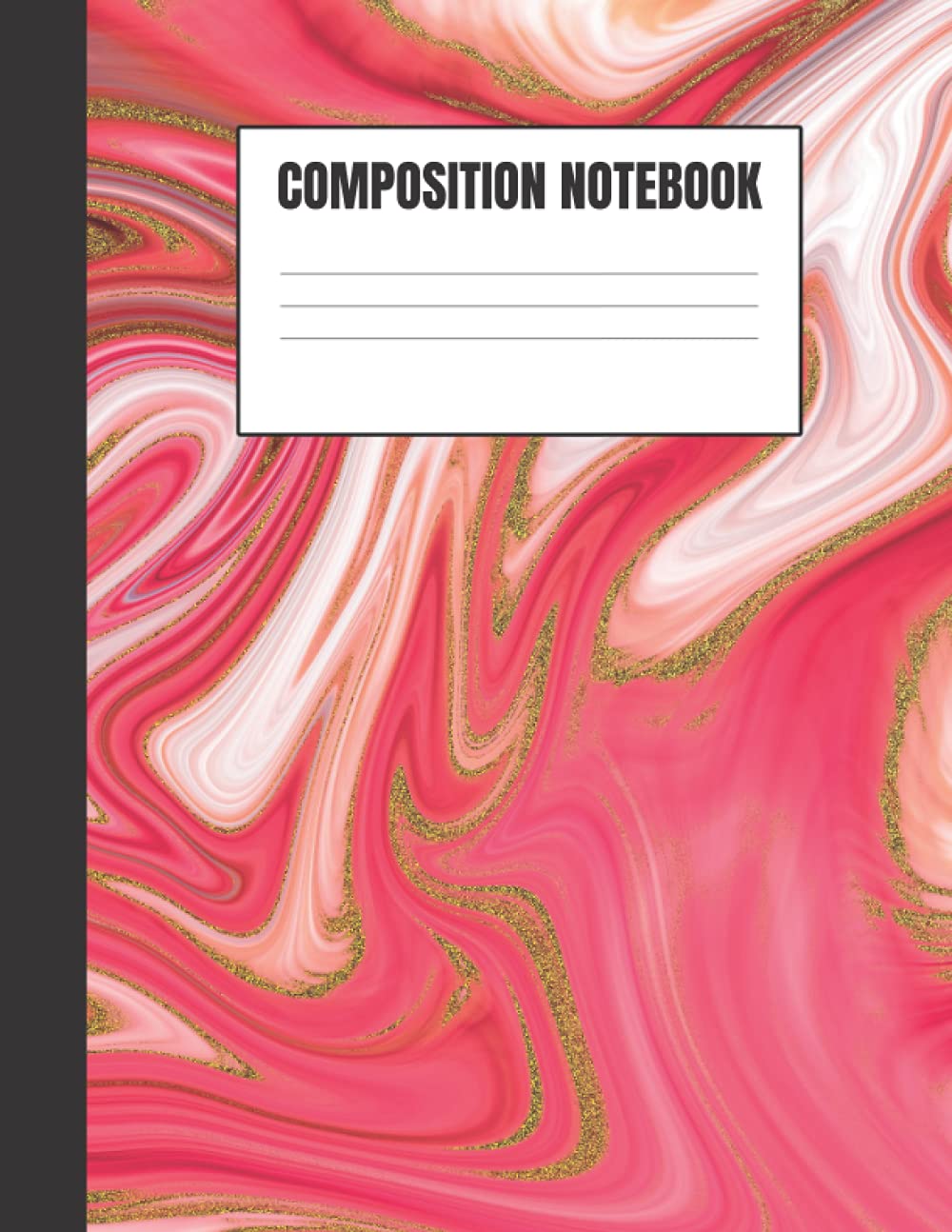 Composition Notebook: Wide Ruled Paper Notebook Journal | Pretty Pink Gold Liquid Marble | Blank Wide Lined Workbook for Kids Teens Students Adults baixar o livro de graça