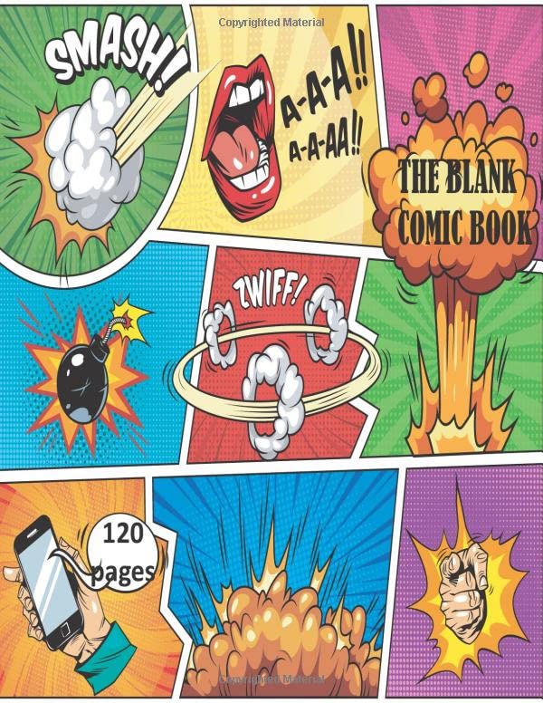 The Blank Comic Book Notebook: A Large 8.5" x 11" Notebook and Sketchbook for Kids and Adults to Unleash Creativity- Variety of Templates - More than 100 Blank Pages For Comic Book Drawing baixar o livro de graça