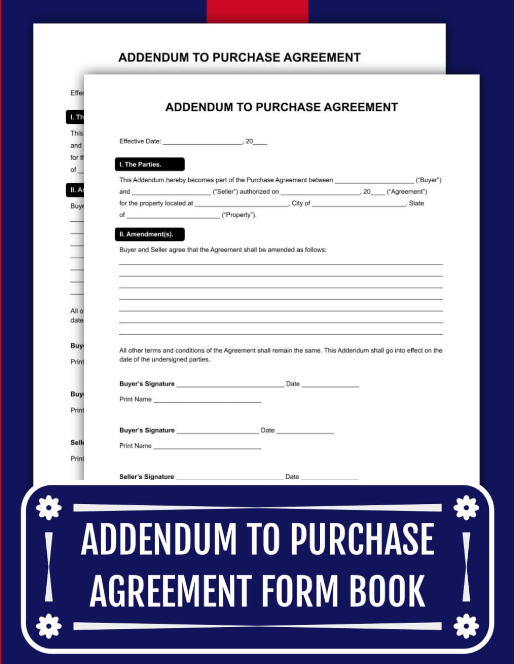 ler totalmente Addendum to Purchase Agreement Form Book: 50 Forms for Real Estate Transactions | 8.5 x 11 inches.
