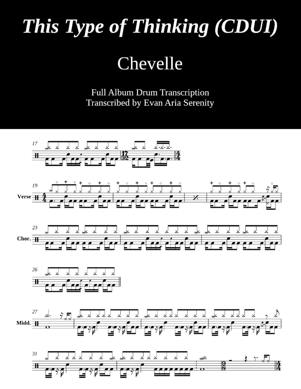 Chevelle - This Type of Thinking (Could Do Us In): Full Album Drum Transcription (JDS Drum Transcription Books) baixar o livro de graça