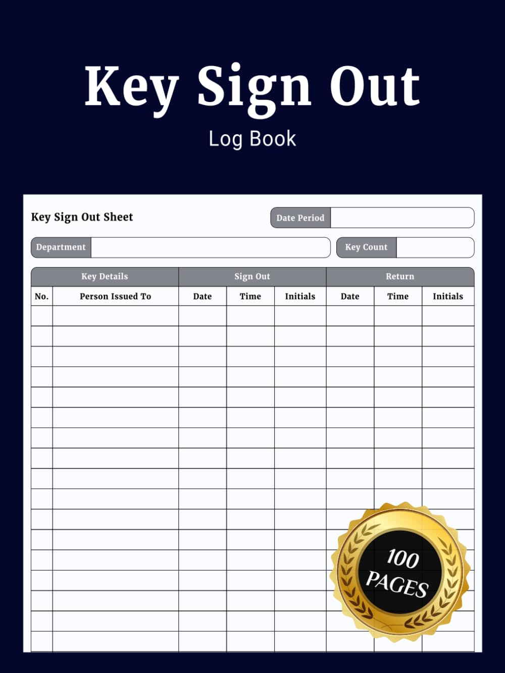 Key Sign Out Log Book: Simple Journal to Track and Manage Key Sign In and Out Daily for Offices Schools and Small Business baixar o livro de graça