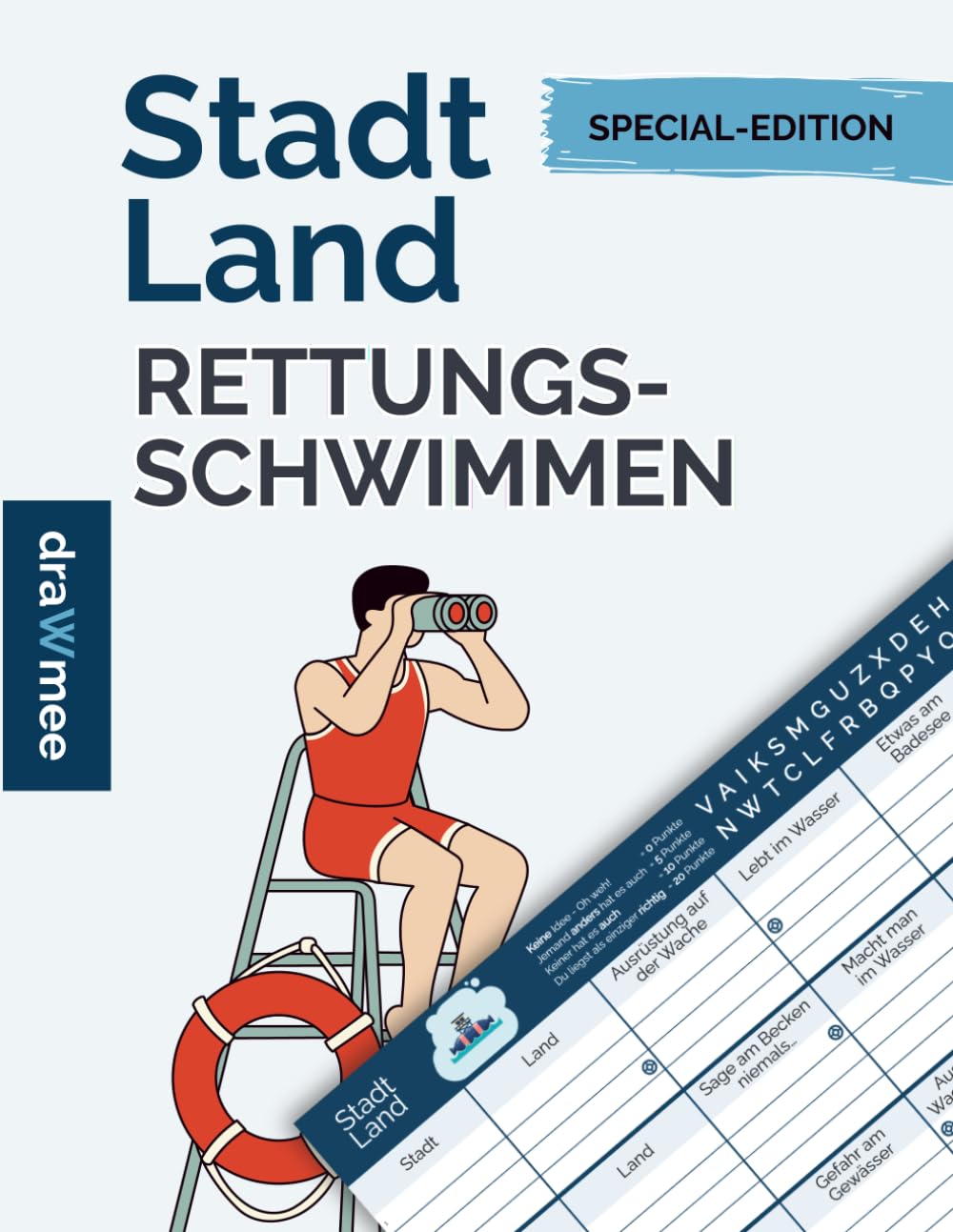 Stadt Land Rettungsschwimmen: Quiz Geschenk für Wache und Becken: Spielblock mit 35 Blatt Din-A4 (Seiten zum Ausschneiden) (German Edition) baixar o livro de graça