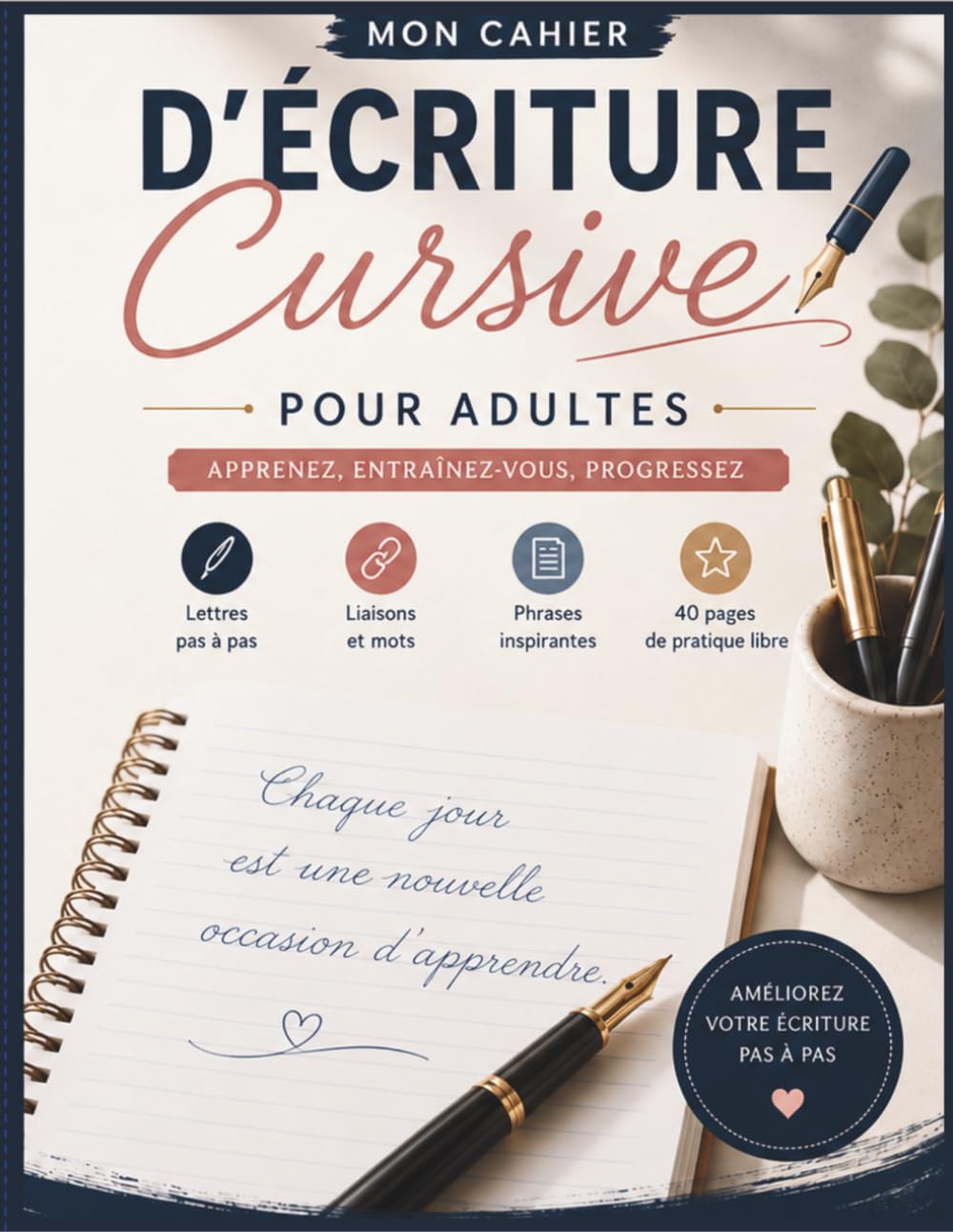 Mon Cahier d'Écriture Cursive pour Adultes (French Edition) baixar livro de graça