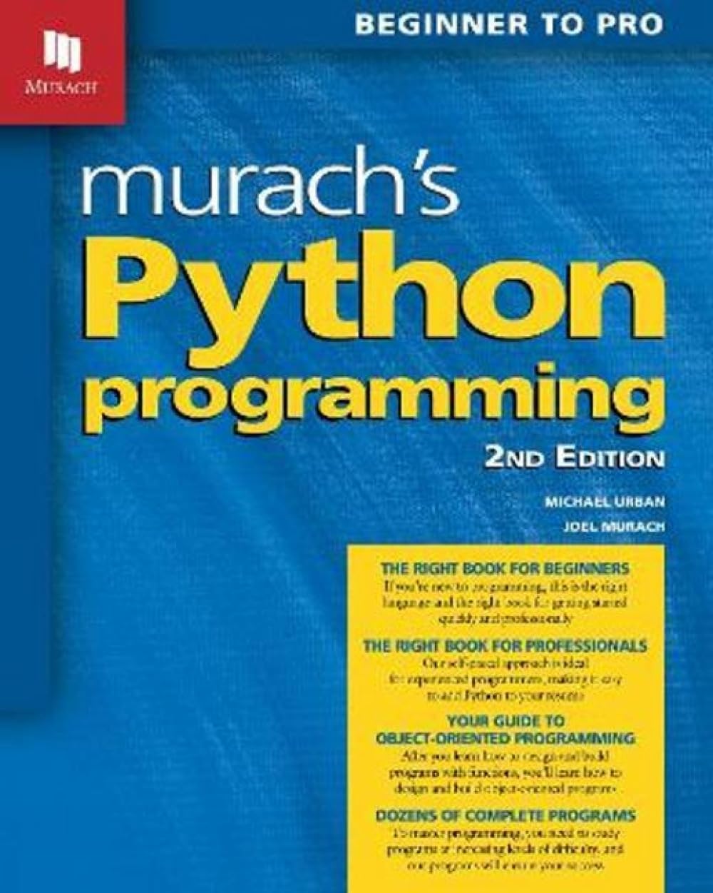 capítulo por capítulo baixar Murach's Python Programming (2nd Edition): Beginner to Pro