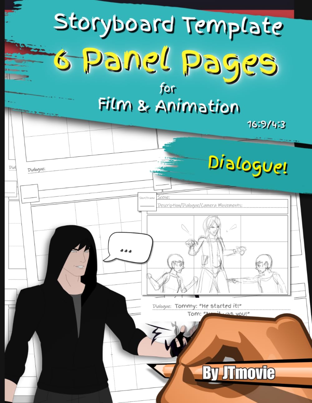 ler totalmente Blank Storyboard Template - 6 Panel Pages for Film & Animation: 600 Storyboards! For Dialogue (JTmovie's Artistic Template Series)