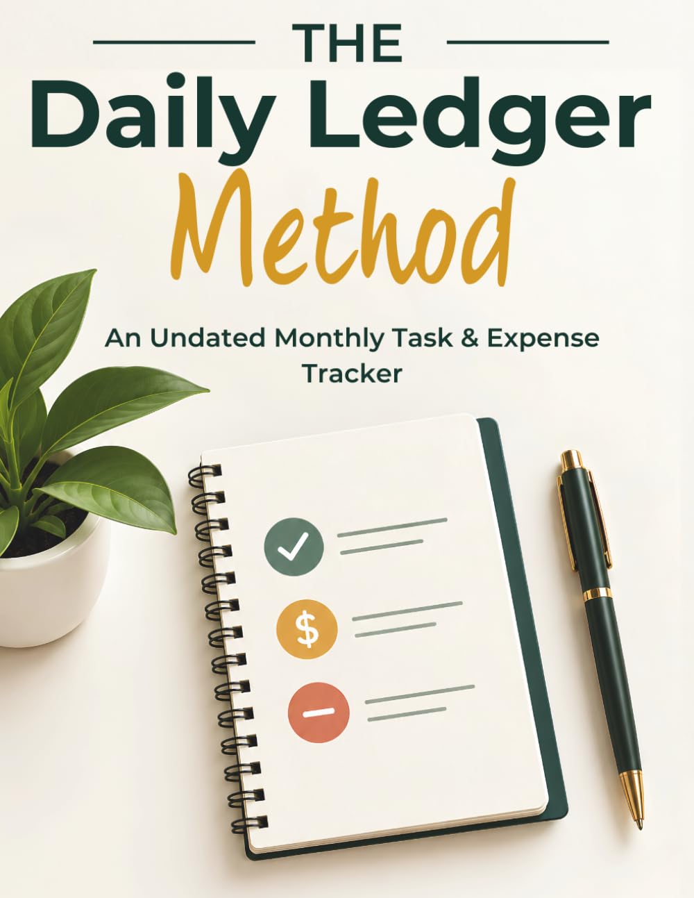 ler totalmente The Daily Ledger Method: An Undated Monthly Task & Expense Tracker