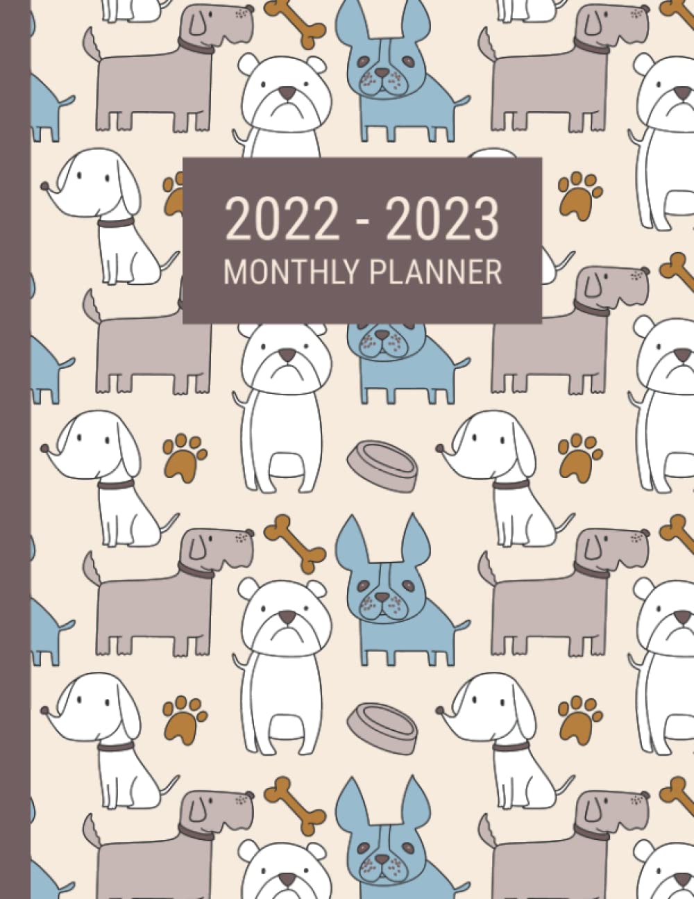 2022-2023 Monthly Planner: 2 Year Calendar Schedule Organizer, January 2022 to December 2023, 24 Month Agenda/Dogs Cover baixar o livro de graça