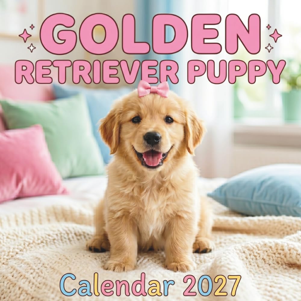 Golden Retriever Puppy Calendar 2027: Planner For Dog Lovers