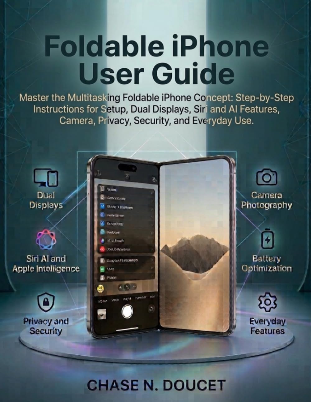 ler totalmente Foldable iPhone User Guide: Master the Multitasking Foldable iPhone Concept: Step- by-Step Instructions for Setup, Dual Displays, Siri and AI Features, Camera, Privacy, Security, and Everyday Use.