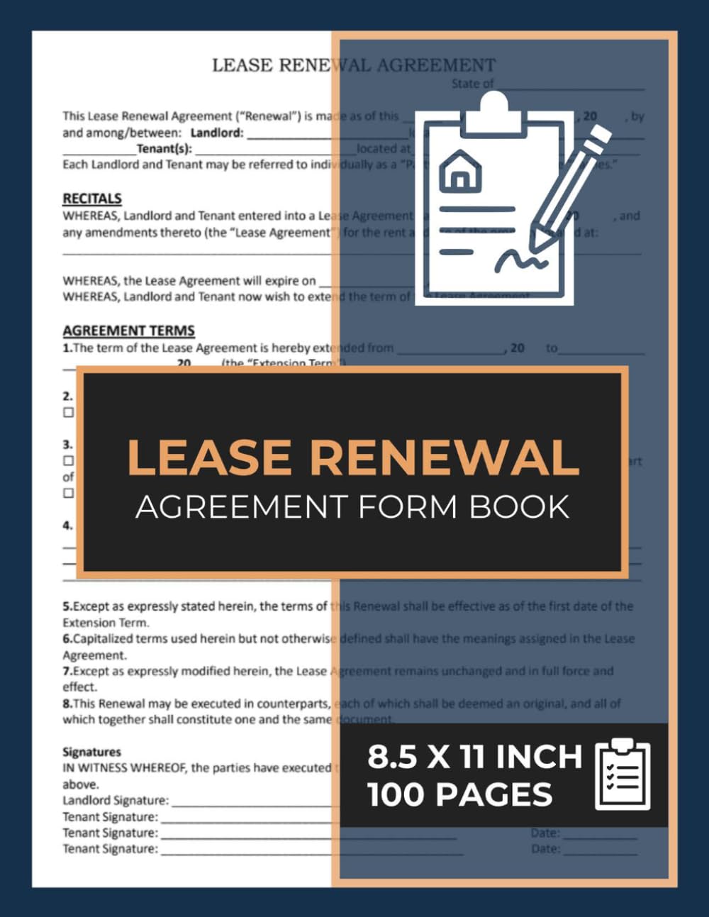 Lease Renewal Agreement Form Book: Rental Contract Renewal Between Landlord and Tenant | 50 Forms baixar o livro de graça