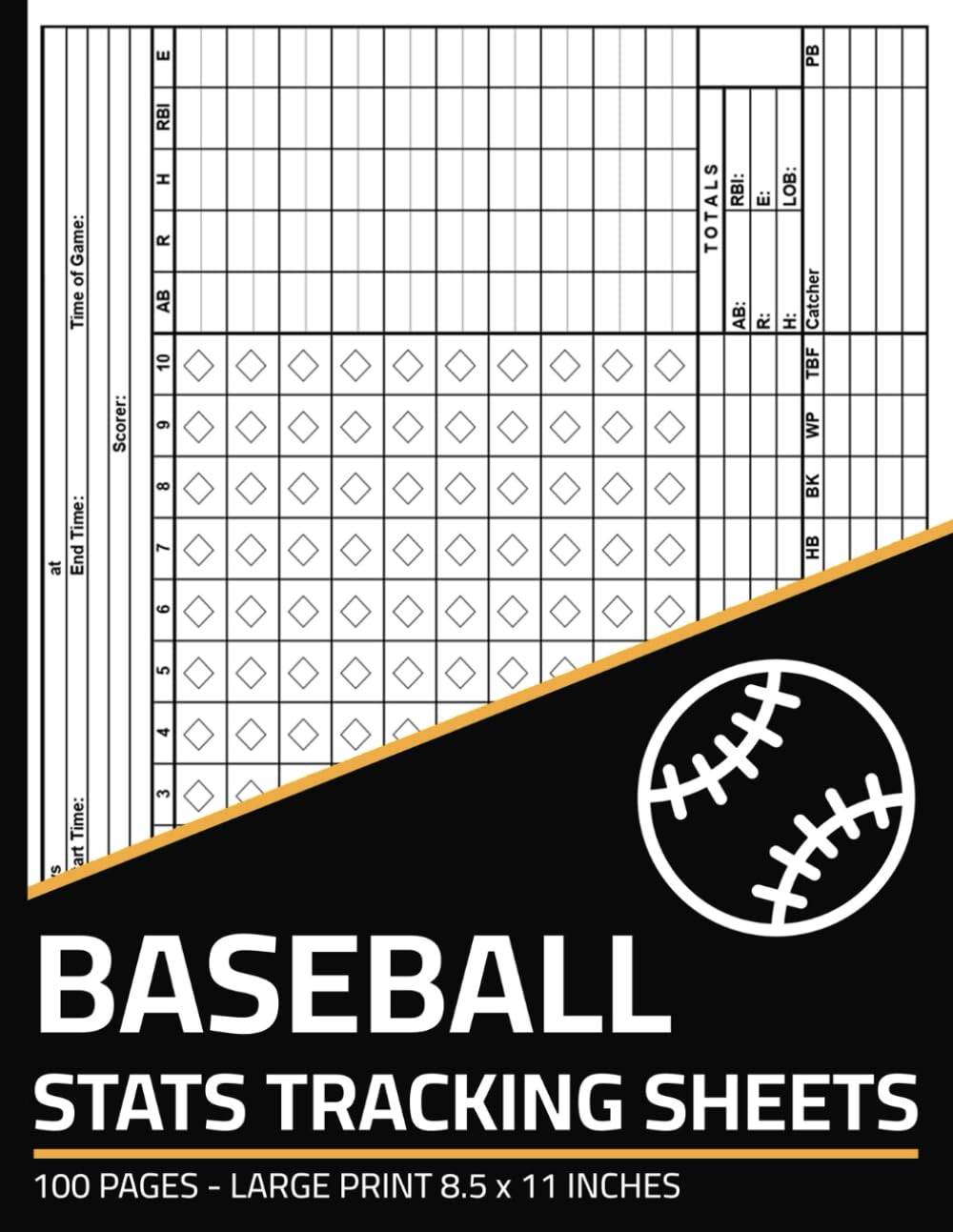 Baseball Stats Tracking Sheets: Baseball Stat Tracker Player Log Book | Baseball Game Stat Record Logbook | 100 Pages baixar livro de graça