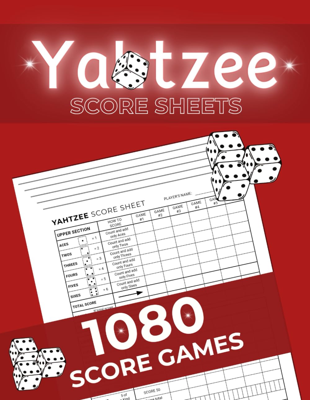 Yahtzee Score Pads: 1080 Score Games for Scorekeeping. Large Print Yahtzee Score Sheets baixar livro de graça
