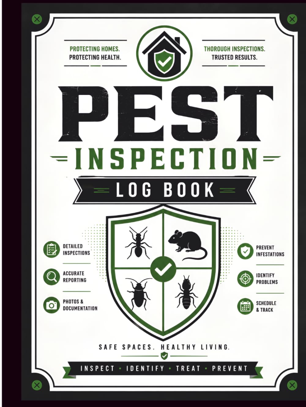 ler totalmente Pest Inspection Log Book: Professional Pest Control Inspection & Service Record Book for Technicians & Contractors