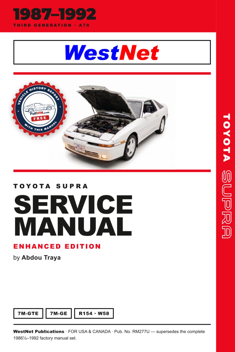 capítulo por capítulo baixar Toyota Supra A70 Enhanced Service Manual 1987-1992 7M-GTE, 7M-GTE