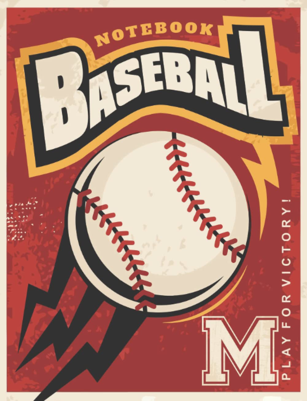 ler totalmente Baseball notebook M: vintage sport monogram notebook / journal with initial letter M Great personalized monogrammed gift for Bat and ball games lovers (college ruled journal matte cover)