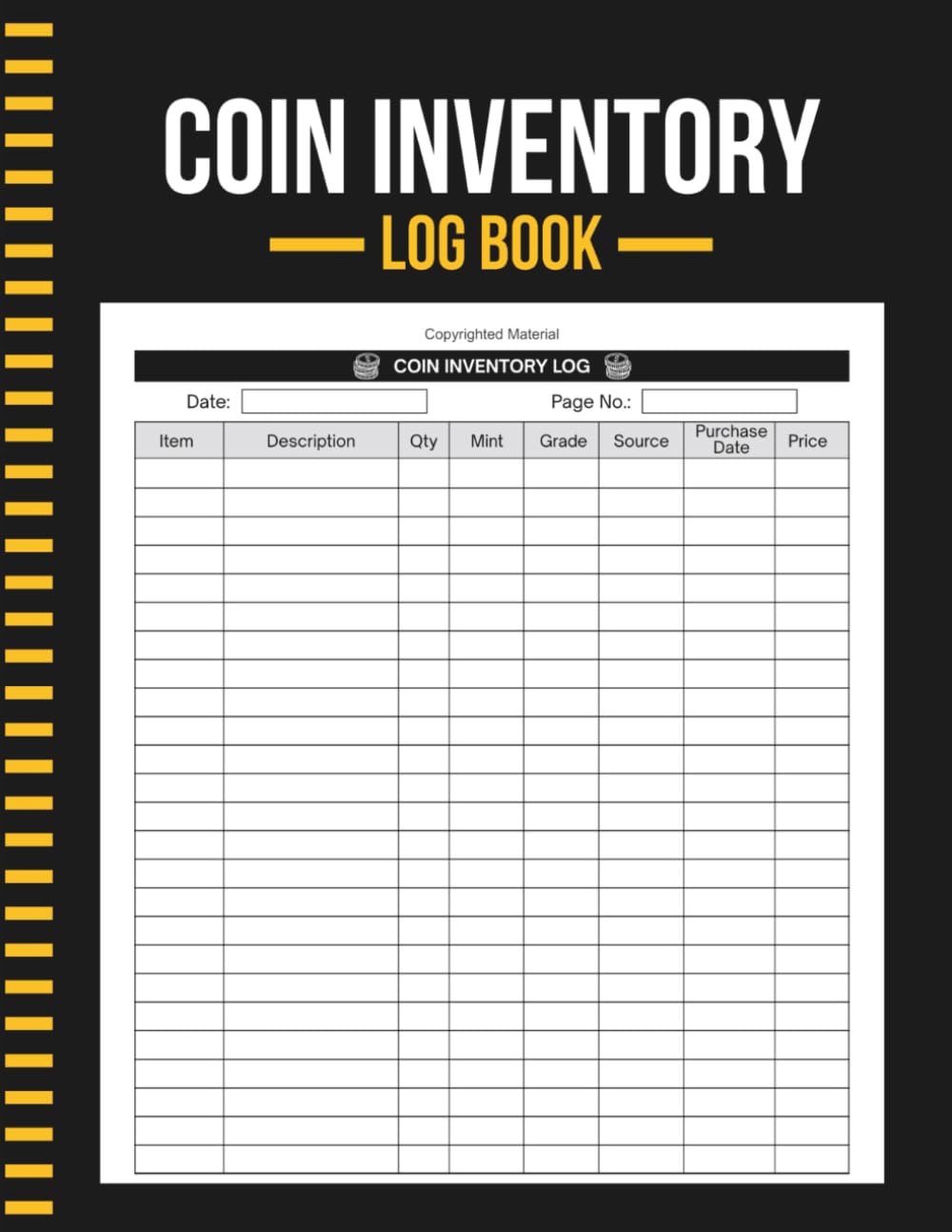 capítulo por capítulo baixar Coin Inventory Log Book: A Collector’s Inventory Journal to Record, Organize & Reference Coins | Track Quantity, Condition, Source, Price & More | 8.5" x 11" Inches, 110 pages