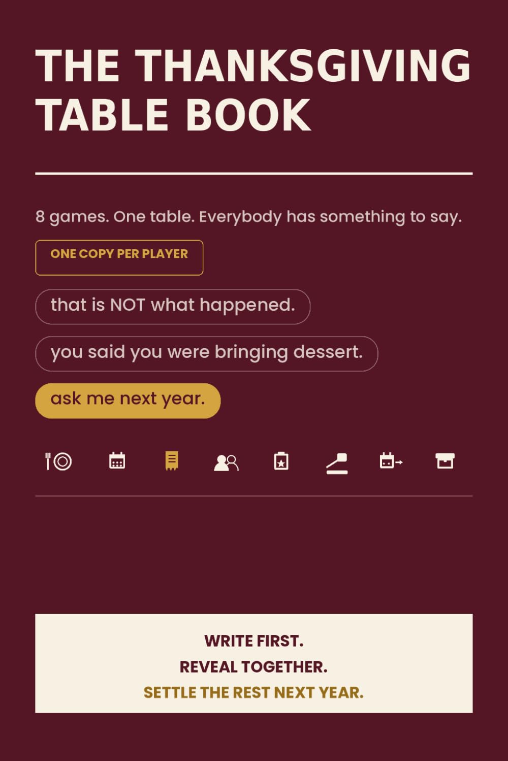 The Thanksgiving Table Book: 8 Complete Party Games for Thanksgiving Dinner, the Relatives and the Whole Table — Everyone Gets a Copy, Writes in... You Reveal Together (The Table Book Series) baixar livro de graça