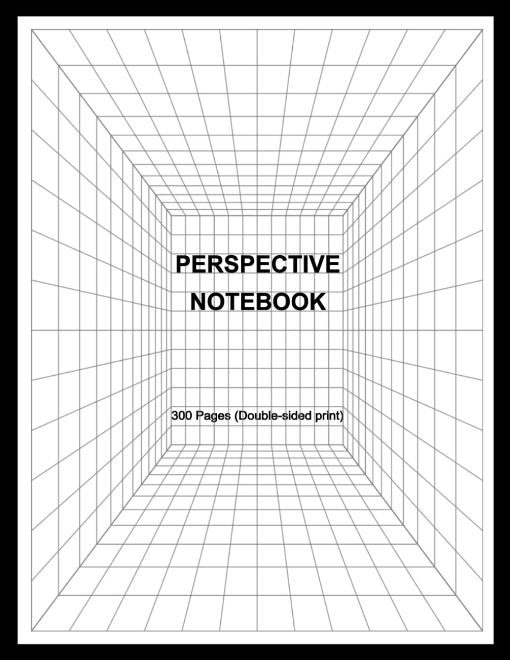 Thick Perspective Drawing Notebook: One-Point Perspective | Room perspective | 300 pages (double-sided print) | 8.5" x 11" (21.59 x 27.94 cm) | Light gray lines on white paper baixar o livro de graça