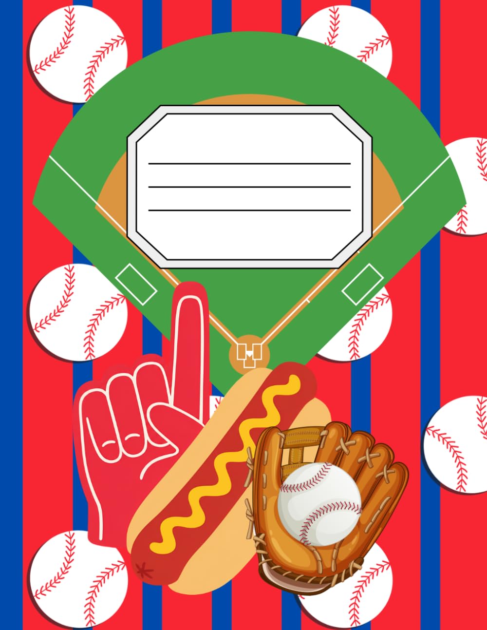 Red and Blue Baseball Team Composition Book: Lined 100 page Notebook for Baseball Players, Notes & Daily Journaling & Study Skills for Teens, Kids, and Students baixar o livro de graça