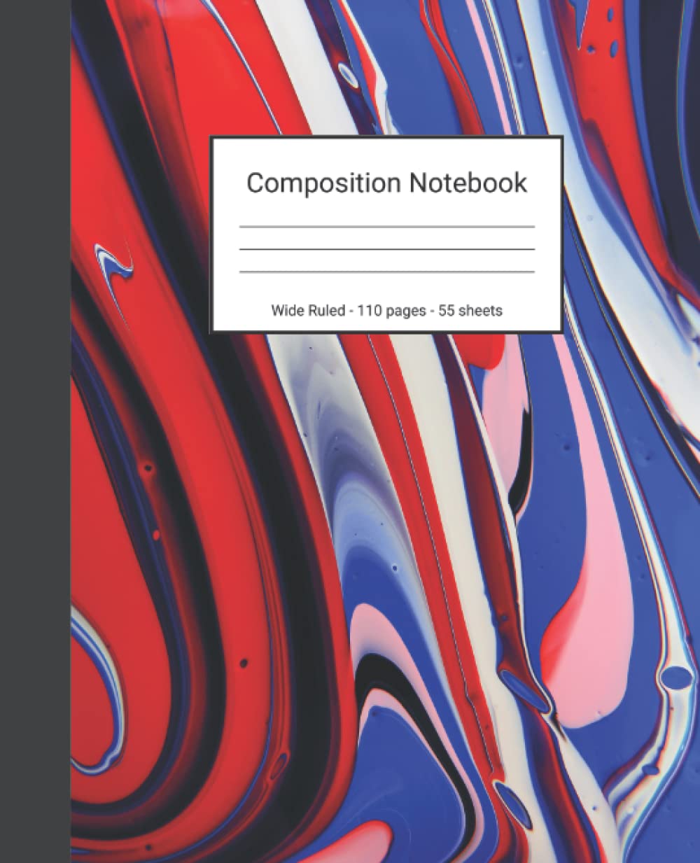 capítulo por capítulo baixar Composition Notebook: Wide Ruled Paper Notebook Journal - Red Blue And White Liquid Marble - Blank Wide Lined Workbook