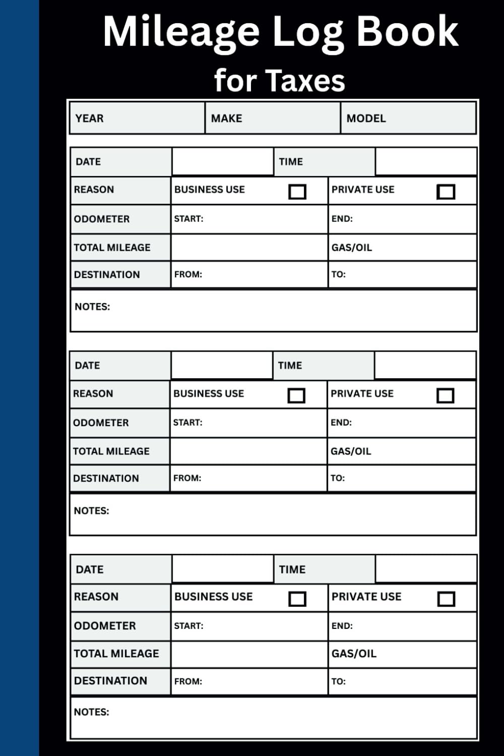 Mileage Log Book for Taxes: IRS-Compliant Auto Record Keeper for Business Mileage, Personal Travel & Expense Tracking: Track Vehicle Mileage, Odometer... | 120 Pages | 6x9 Inch | Matte Cover baixar o livro de graça
