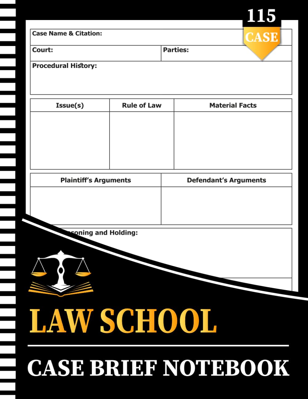 capítulo por capítulo baixar Law School Case Brief Notebook: Case Brief Templates for Issues, Rules, Facts, Arguments, Court Reasoning, and Judgments