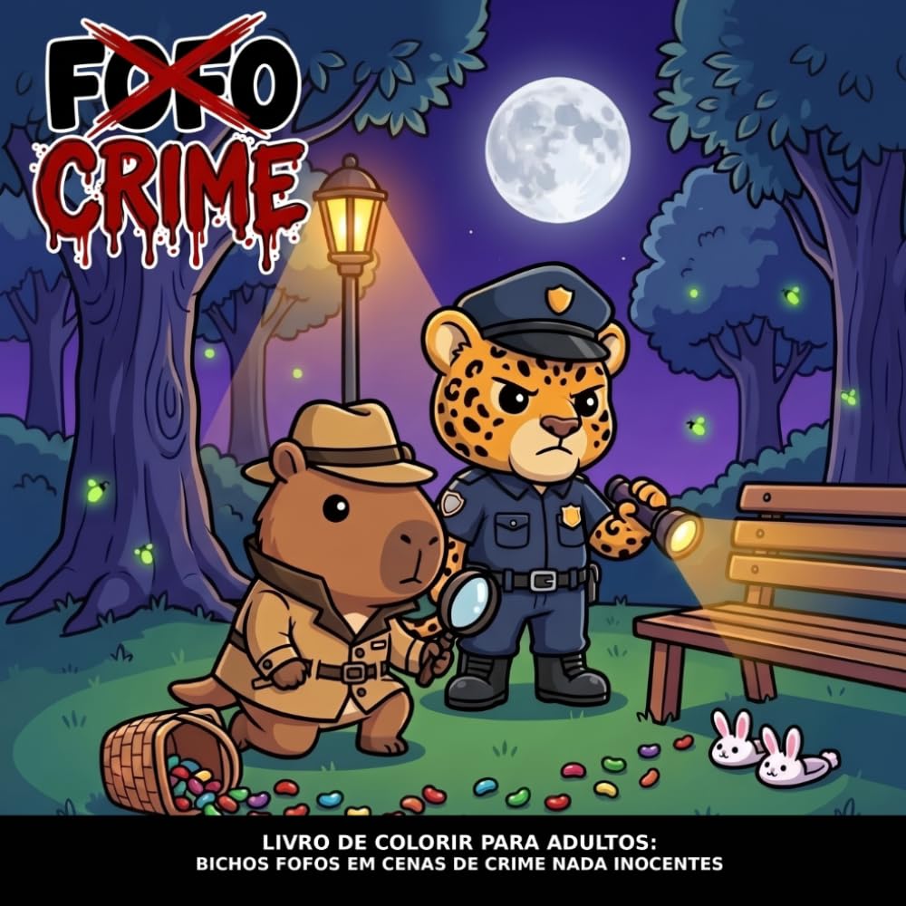 Fofocrime: Livro de Colorir para Adultos: Bichos Fofos em Cenas de Crime Nada Inocentes (Portuguese Edition) baixar livro de graça