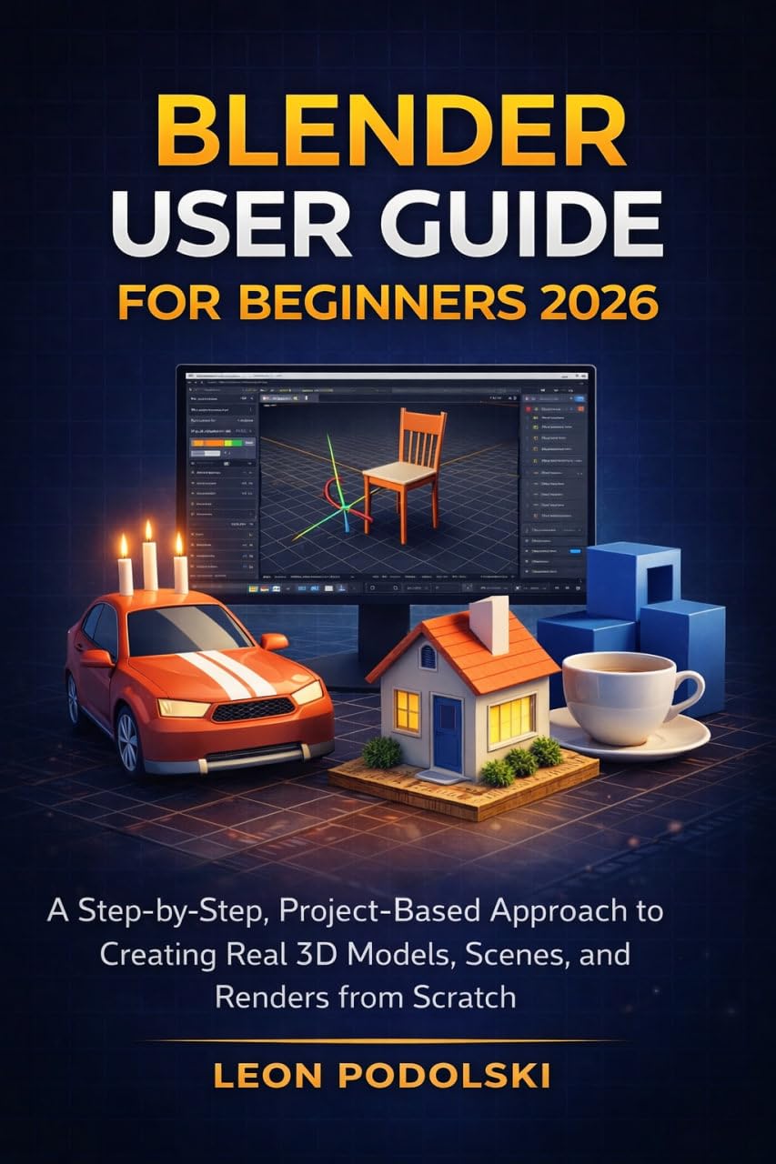 ler totalmente BLENDER USER GUIDE FOR BEGINNERS 2026: A Step-by-Step, Project-Based Approach to Creating Real 3D Models, Scenes, and Renders from Scratch (English Edition)
