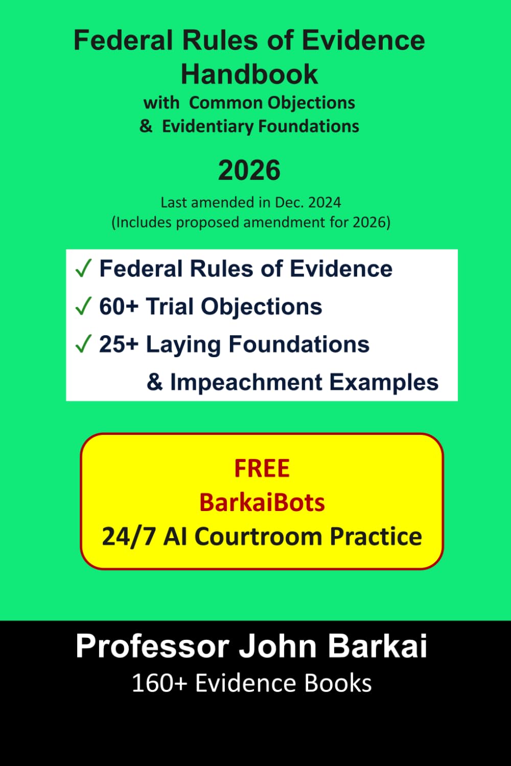 Federal Rules of Evidence Handbook with Common Objections & Evidentiary Foundations (2026) baixar o livro de graça