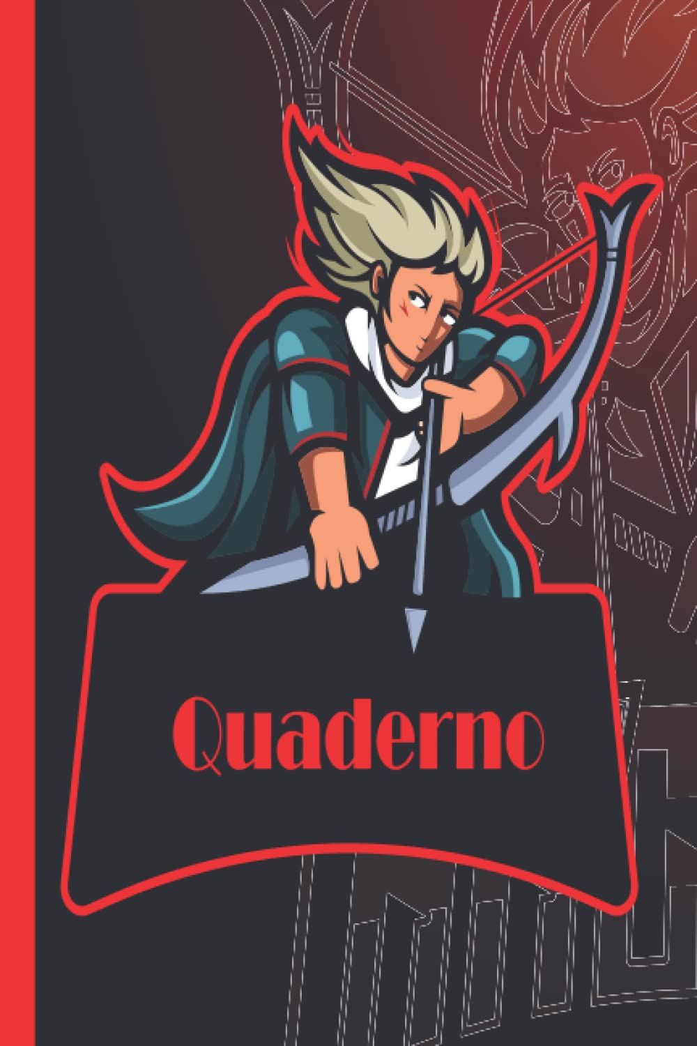 ler totalmente Quaderno di tiro con l'arco: Quaderno per arciere a righe larghe, quaderno di carta a righe per scuola, studenti, bambini, ragazzi, ragazze, quaderno per arcieri, amante del tiro con l'arco