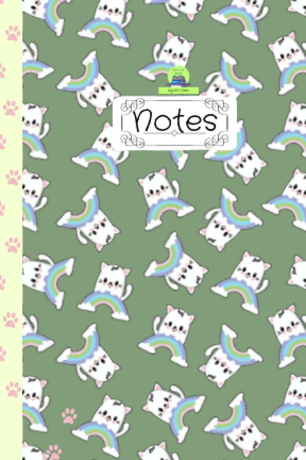 capítulo por capítulo baixar Notes: Kawaii cats behind rainbows, green back drop.