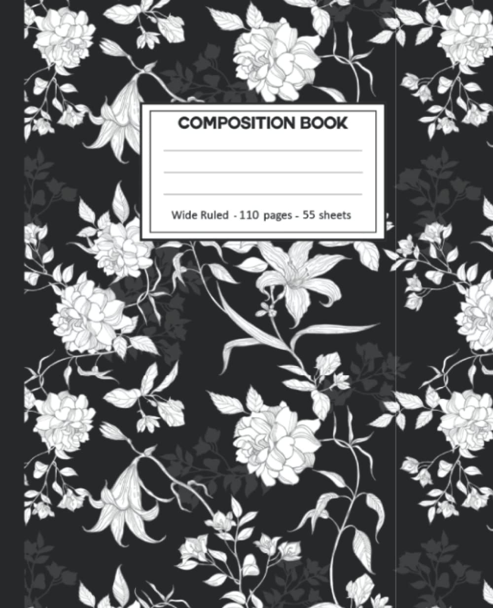 capítulo por capítulo baixar Composition Notebook: Black flower Wide Ruled Paper Notebook Journal size 7.25 x 9.25” for student