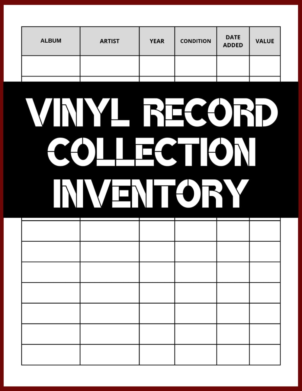 Vinyl Record Collection Inventory: Organize Your Vinyl Journey: A Comprehensive Collection Log with Space for 1500 Records baixar livro de graça
