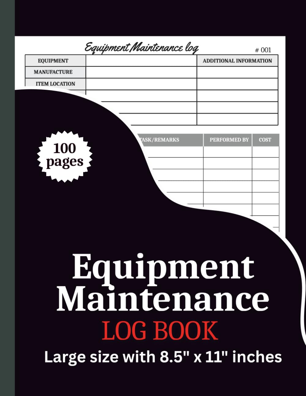 Equipment Maintenance Log Book: 103 Pages: Service Record Tracker for Repairs, Inspections, Machinery & Tools – Large 8.5” x 11” Maintenance Notebook baixar o livro de graça