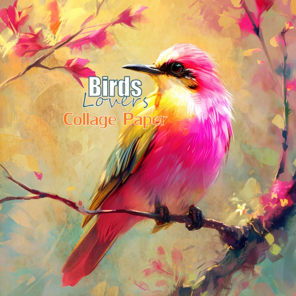 Birds Lovers Collage Paper: 33 Types Of Beautiful Birds,8.5 X 8.5 in.Total 3 Sizes in 44 Pages baixar livro de graça