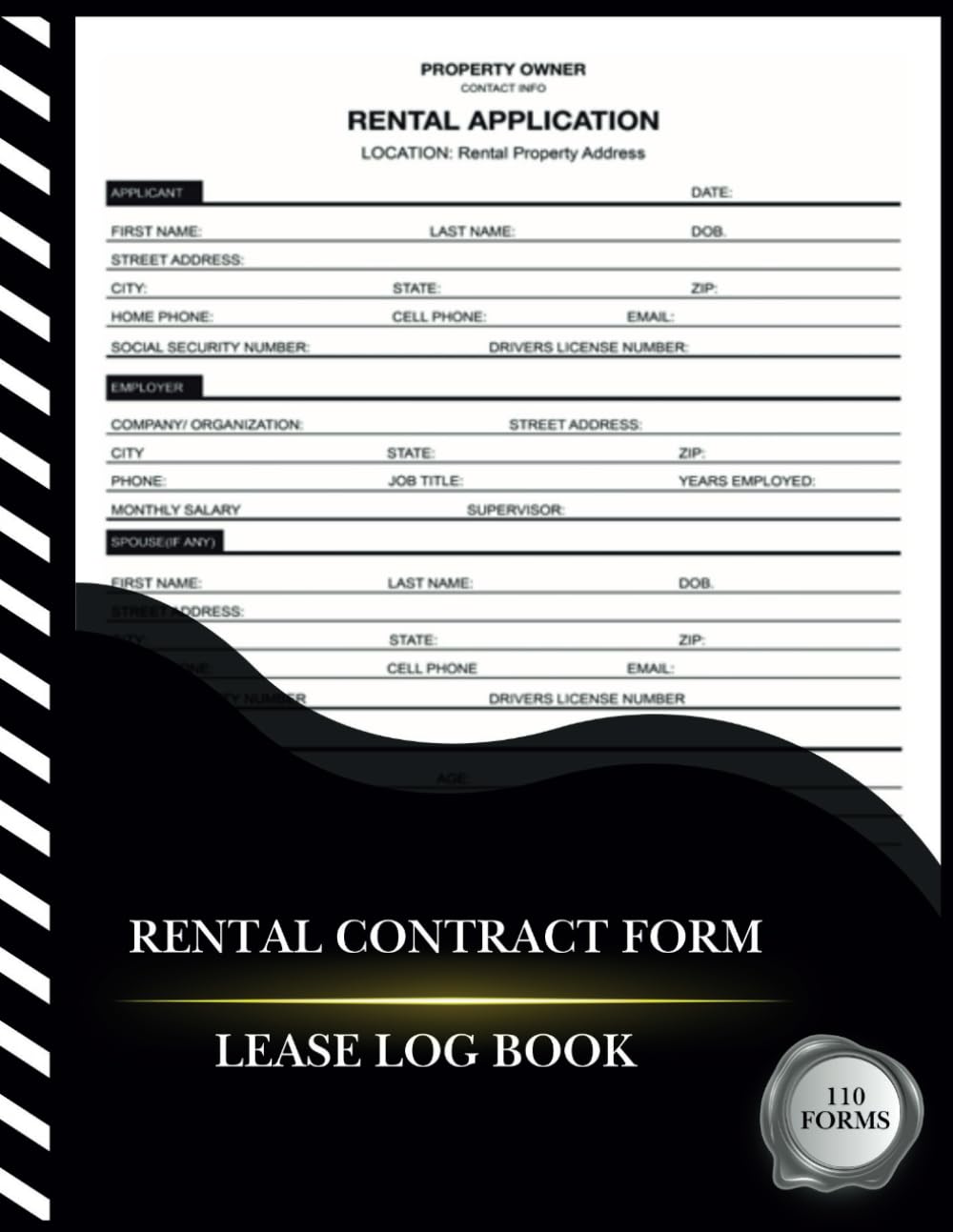Rental Contract Form Lease Log Book: Rental Lease Agreement Forms Book Between Tenant and Landlord with 109 Sheets baixar livro de graça