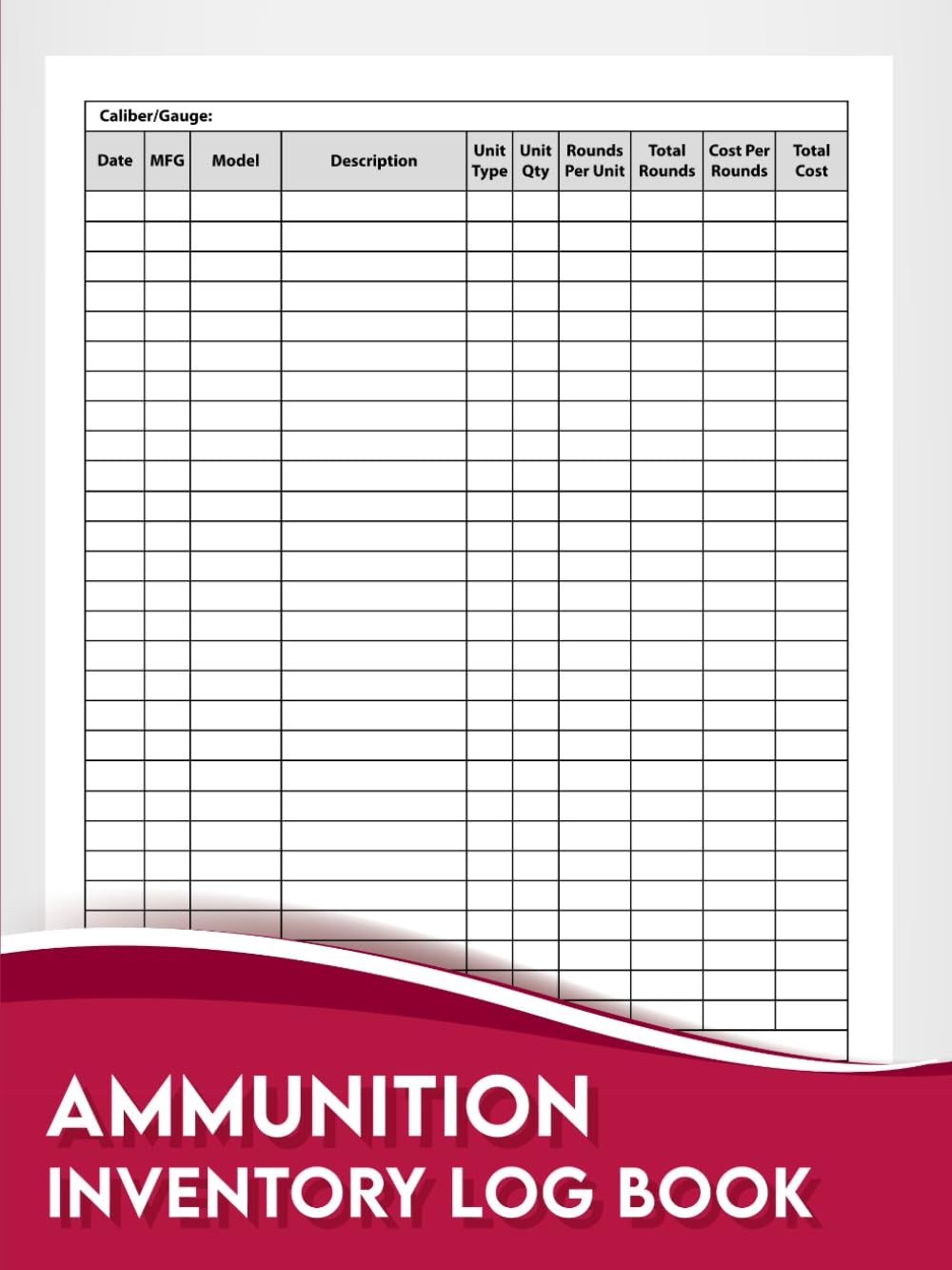 Ammunition Inventory Log Book: Inventory Record Book Ideal for Tracking Ammunition Stocks. baixar o livro de graça