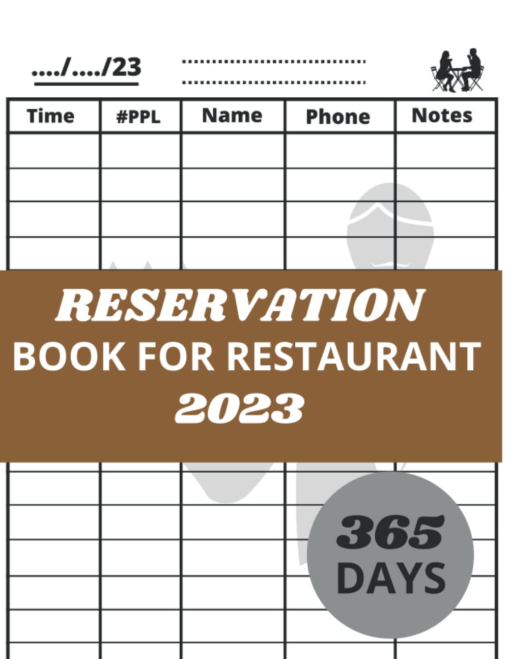 Reservation Book for restaurant 2023: 365 Day hostess table reservation / Full year dinner reservation book / Daily reservation book for restaurant /... customer tracking ( 8.5*11 in ), 368 pages. baixar livro de graça