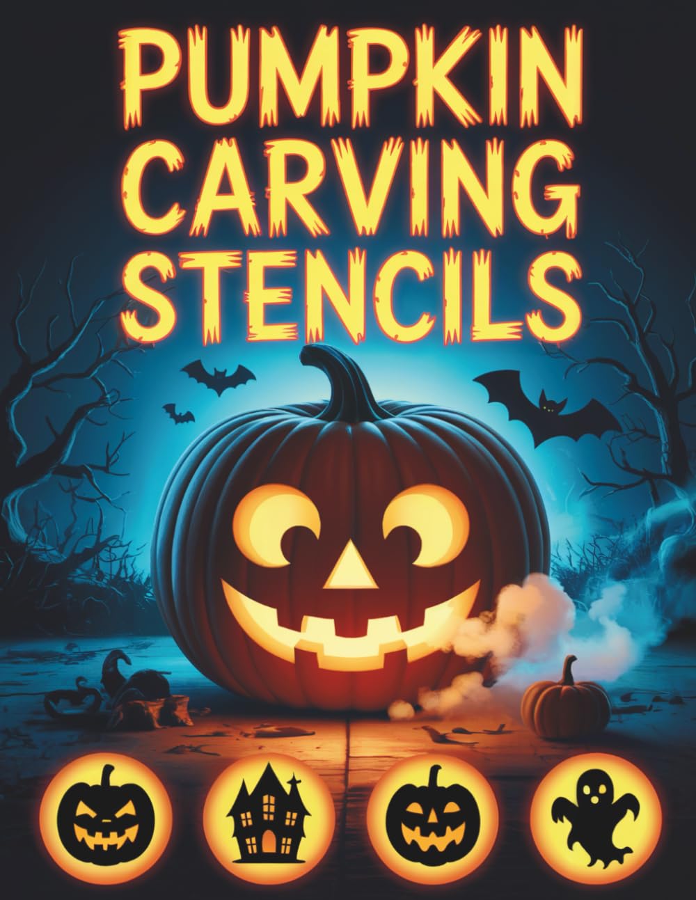 ler totalmente Pumpkin Carving Stencils: 40 Halloween Templates for Children, Teens and Adults. Scary and Fun Patterns to Decorate and Create. Includes Bats, Cats, Witches and More.