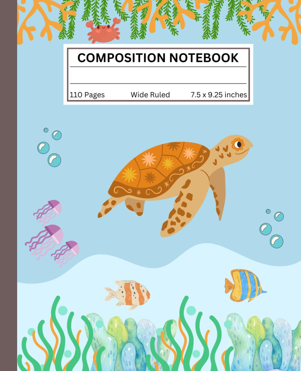 capítulo por capítulo baixar Sea Turtle Composition Notebook Wide Ruled: Colorful Cute Sea Turtle Notebook for Kids, Teens, Students and Adults / The Sea Composition Notebook / 7.5 x 9.25'', 110 Pages