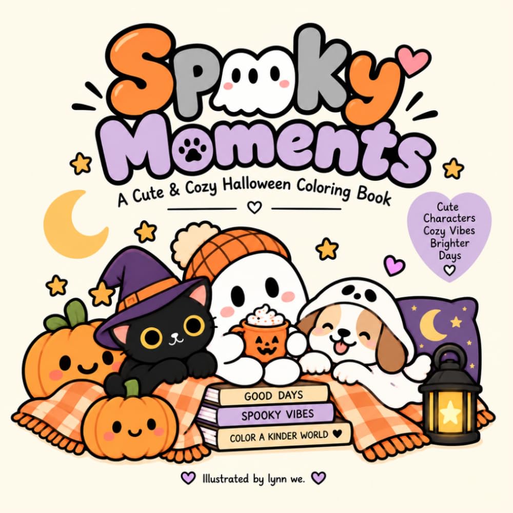 Spooky Moments: A Cute & Cozy Halloween Coloring Book baixar livro de graça