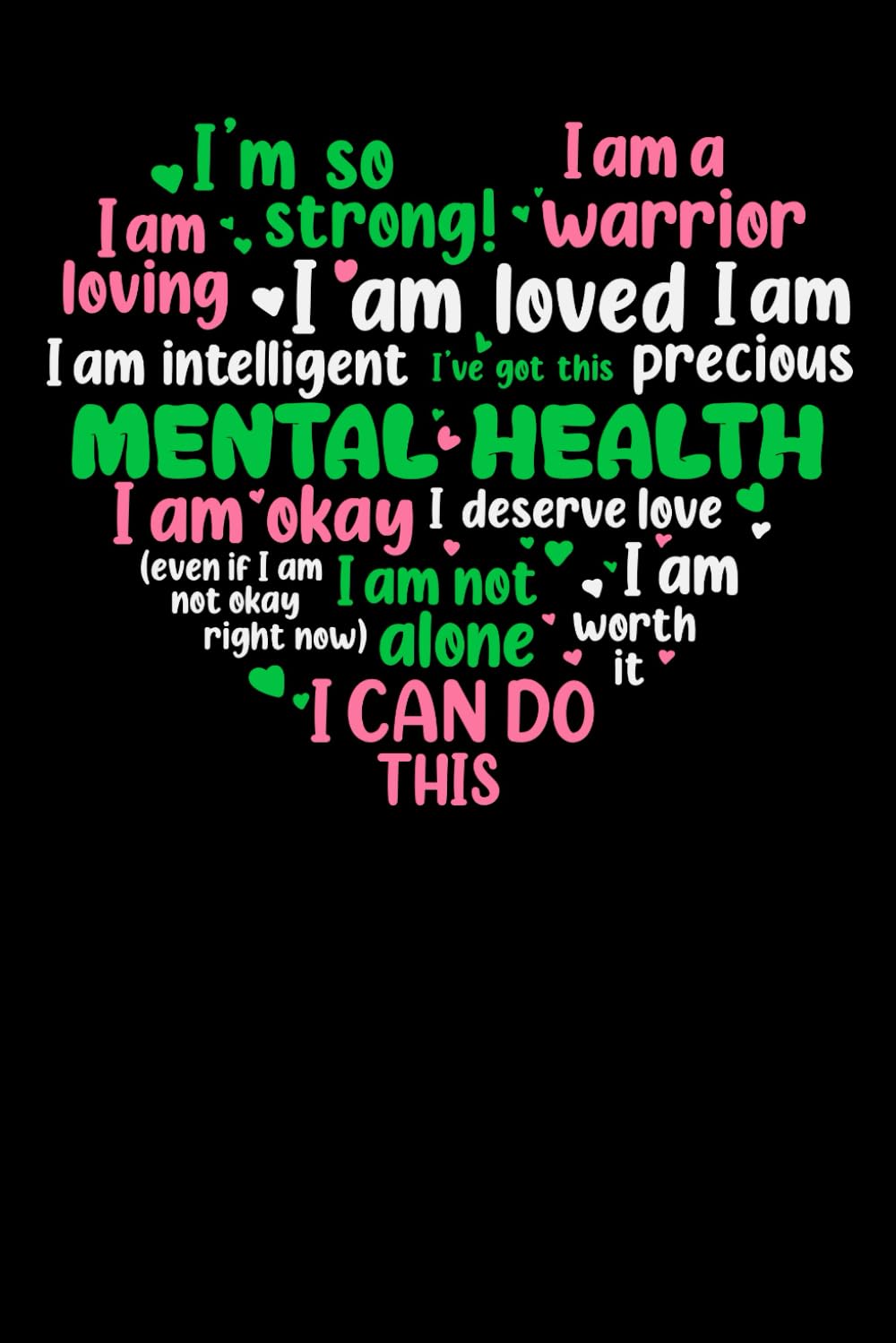ler totalmente Mental Health Matters Pink & Green Journal, Notebook, Planner, Blank Lined 6" x 9" with 100 Pages Paperback