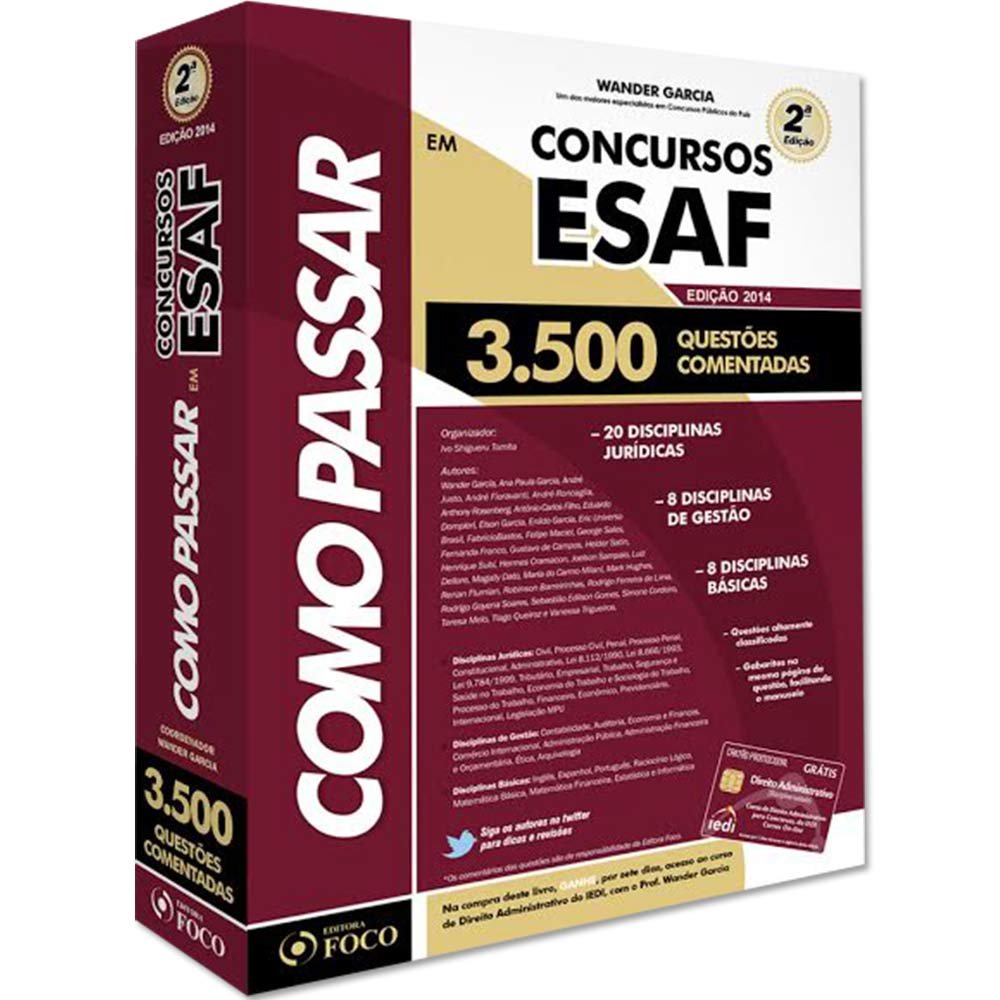 Como Passar em Concursos ESAF: 3.500 Questões Comentadas baixar o livro de graça