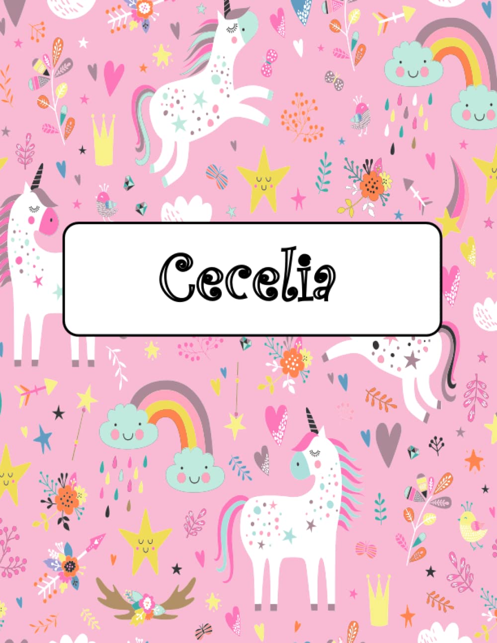 capítulo por capítulo baixar Cecelia: Unicorn Notebook Personal Name Wide Lined Rule Paper | The Notebook For Writing Journal or Diary Women & Girls Gift for Birthday, For Student, Back to schoo | 160 Pages Size 8.5x11inch