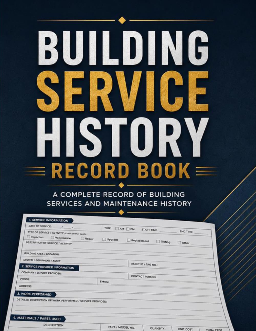 ler totalmente Building Service History Record Book: A Complete Record of Building Services and Maintenance History