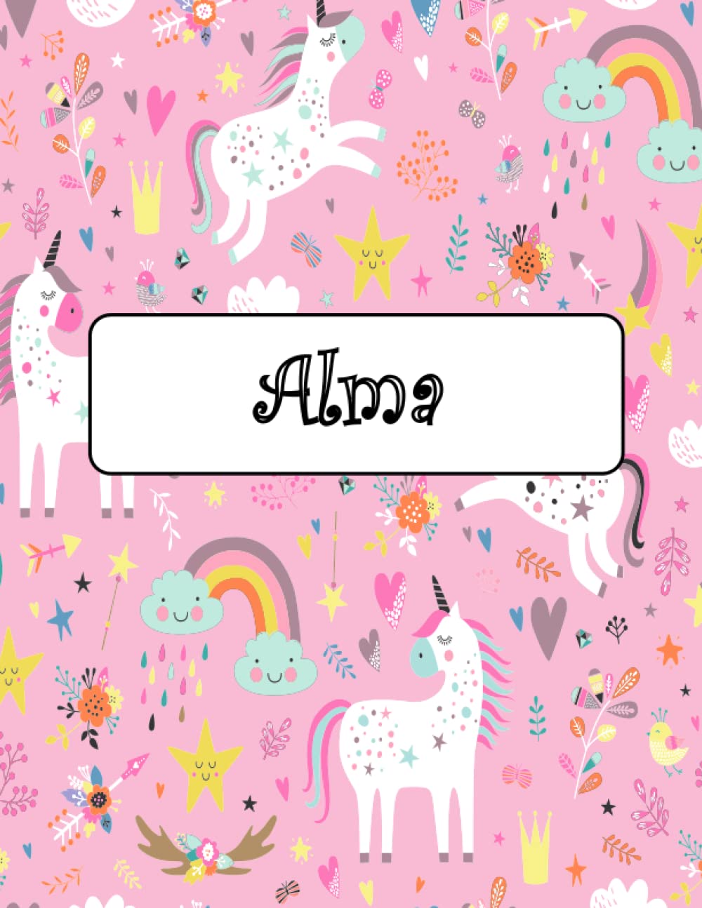 capítulo por capítulo baixar Alma: Unicorn Notebook Personal Name Wide Lined Rule Paper | The Notebook For Writing Journal or Diary Women & Girls Gift for Birthday, For Student, Back to schoo | 160 Pages Size 8.5x11inch