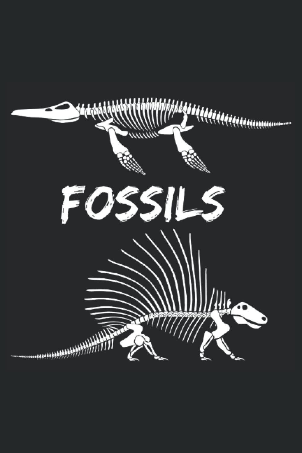 Cahier avec une grille, fossiles, paléontologue, dinosaure, pétrification, carrière: Note à carbook vide avec des os d'un acide de poisson et des ... et les fossiles de lettrage (French Edition)