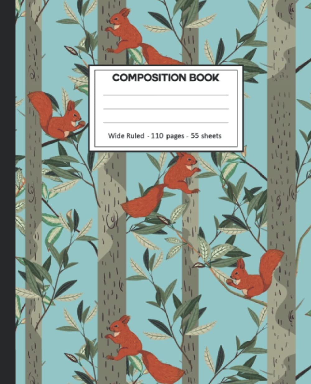 Composition Notebook: Wide Ruled: 110+ Lined Pages Writing Journal: Squirrel Theme baixar o livro de graça